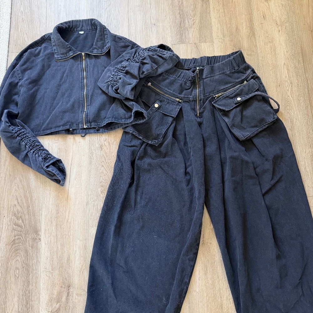 Black Denim Set